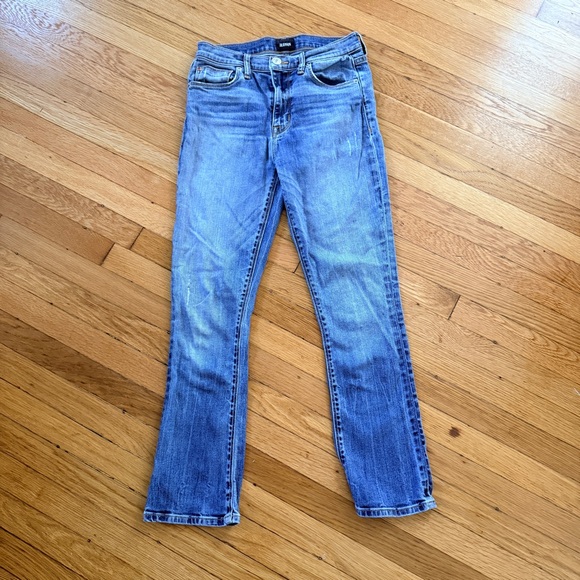 J.Crew Vantage Two-Tone Side-Panel Straight Jeans J7283 Size 25 - Picture 3 of 9